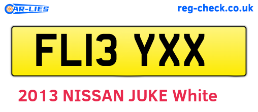 FL13YXX are the vehicle registration plates.