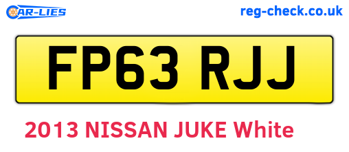 FP63RJJ are the vehicle registration plates.