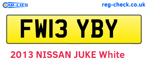 FW13YBY are the vehicle registration plates.