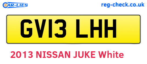 GV13LHH are the vehicle registration plates.