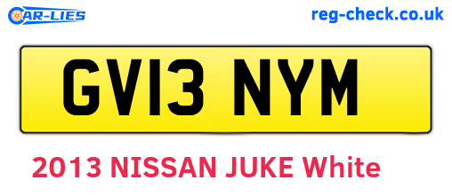 GV13NYM are the vehicle registration plates.