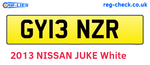 GY13NZR are the vehicle registration plates.
