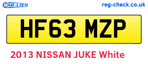HF63MZP are the vehicle registration plates.