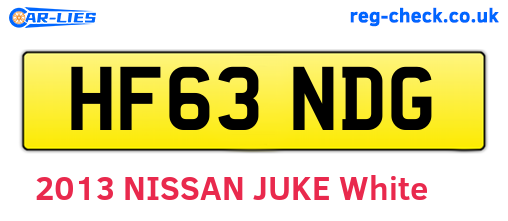HF63NDG are the vehicle registration plates.