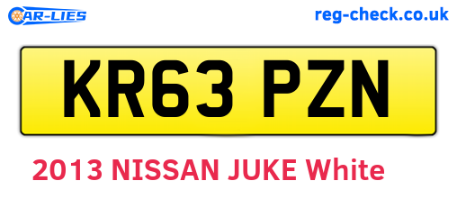 KR63PZN are the vehicle registration plates.