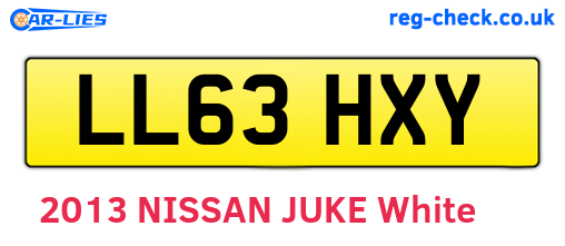 LL63HXY are the vehicle registration plates.