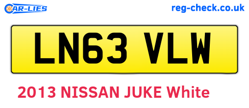 LN63VLW are the vehicle registration plates.