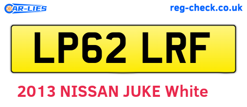 LP62LRF are the vehicle registration plates.