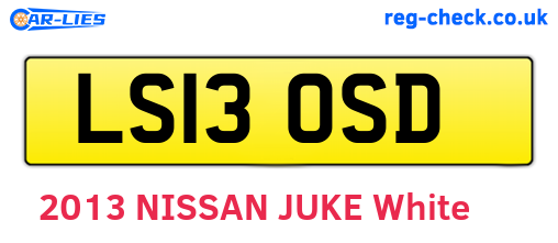 LS13OSD are the vehicle registration plates.