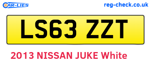 LS63ZZT are the vehicle registration plates.