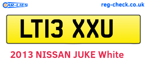 LT13XXU are the vehicle registration plates.
