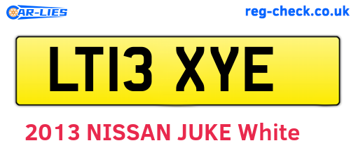 LT13XYE are the vehicle registration plates.