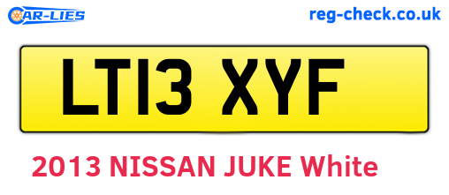 LT13XYF are the vehicle registration plates.