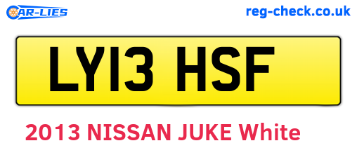 LY13HSF are the vehicle registration plates.