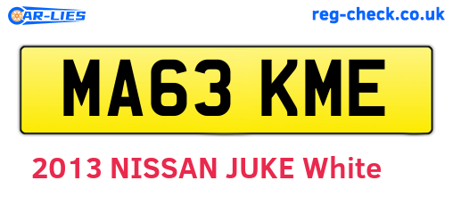 MA63KME are the vehicle registration plates.