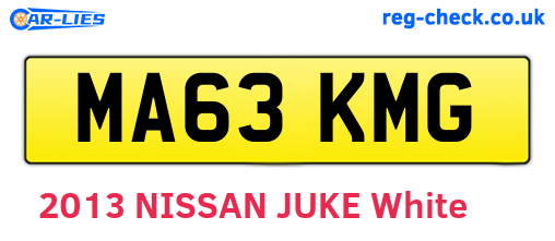 MA63KMG are the vehicle registration plates.