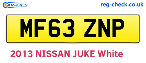 MF63ZNP are the vehicle registration plates.
