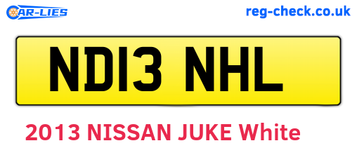ND13NHL are the vehicle registration plates.