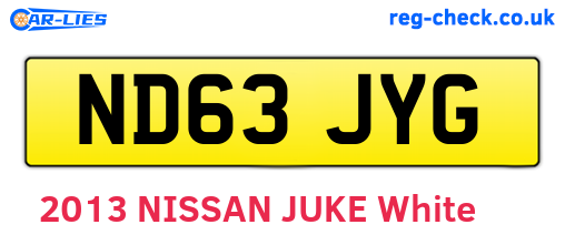 ND63JYG are the vehicle registration plates.