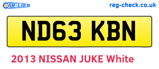 ND63KBN are the vehicle registration plates.