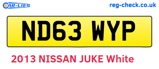 ND63WYP are the vehicle registration plates.