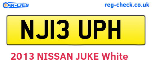 NJ13UPH are the vehicle registration plates.
