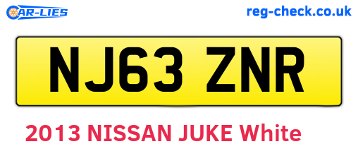NJ63ZNR are the vehicle registration plates.