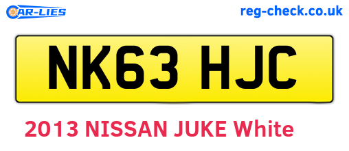 NK63HJC are the vehicle registration plates.