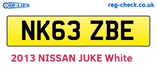 NK63ZBE are the vehicle registration plates.