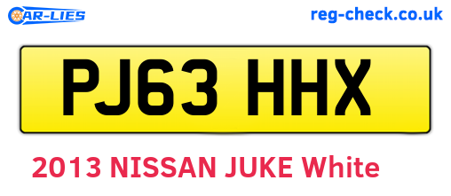 PJ63HHX are the vehicle registration plates.