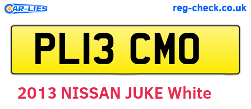 PL13CMO are the vehicle registration plates.