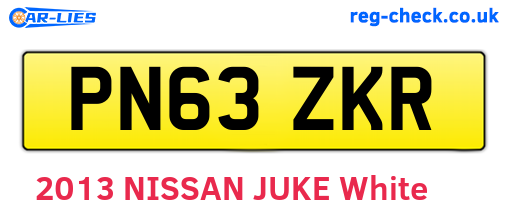 PN63ZKR are the vehicle registration plates.