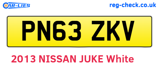 PN63ZKV are the vehicle registration plates.