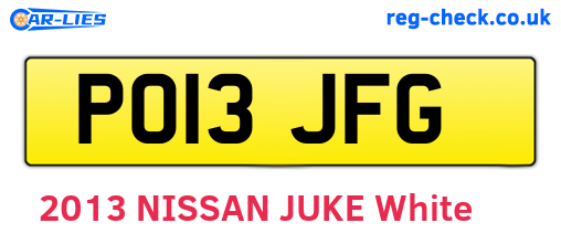 PO13JFG are the vehicle registration plates.