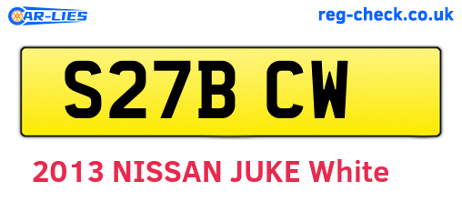 S27BCW are the vehicle registration plates.