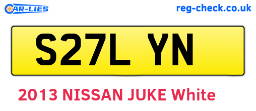 S27LYN are the vehicle registration plates.