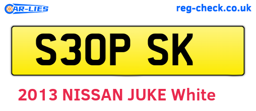 S30PSK are the vehicle registration plates.