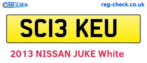 SC13KEU are the vehicle registration plates.