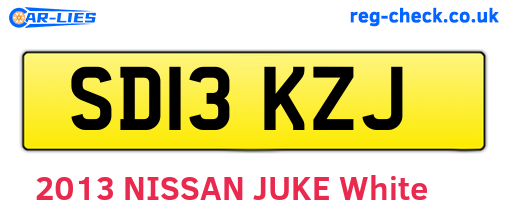 SD13KZJ are the vehicle registration plates.