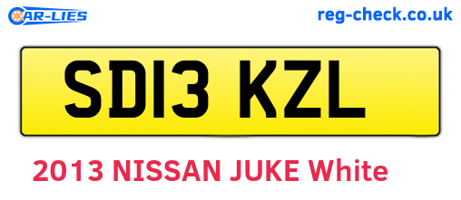 SD13KZL are the vehicle registration plates.