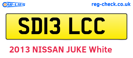 SD13LCC are the vehicle registration plates.