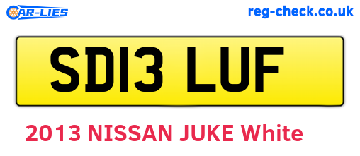SD13LUF are the vehicle registration plates.