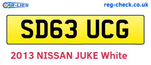 SD63UCG are the vehicle registration plates.