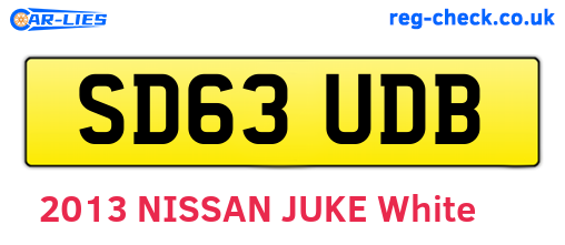 SD63UDB are the vehicle registration plates.