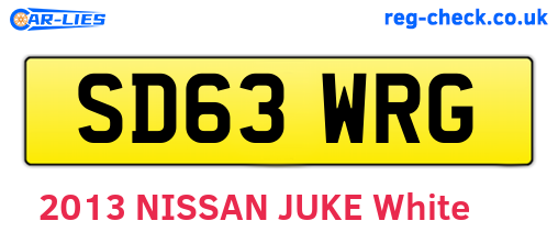 SD63WRG are the vehicle registration plates.