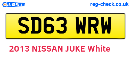 SD63WRW are the vehicle registration plates.
