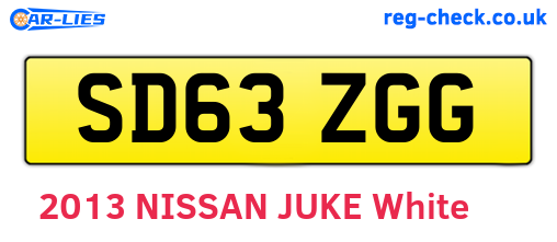 SD63ZGG are the vehicle registration plates.