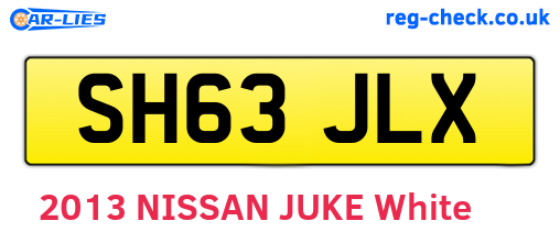 SH63JLX are the vehicle registration plates.