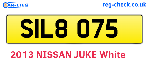SIL8075 are the vehicle registration plates.
