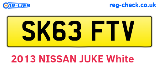 SK63FTV are the vehicle registration plates.